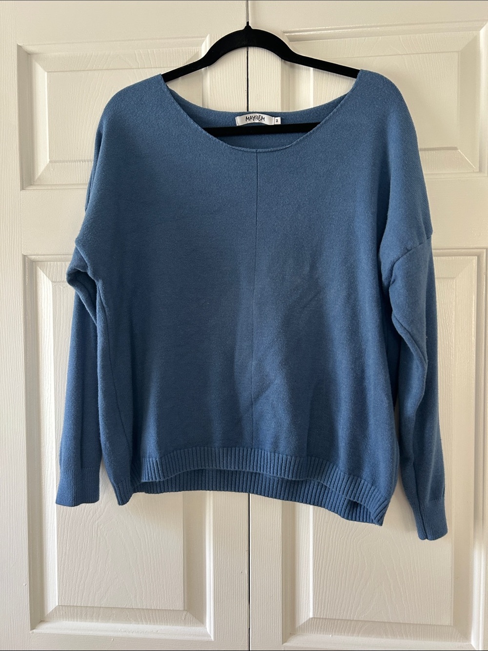 Mayhem Blue Relaxed Knit Women's Sweater